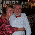 The Two of Us behind the bar on Closing Night